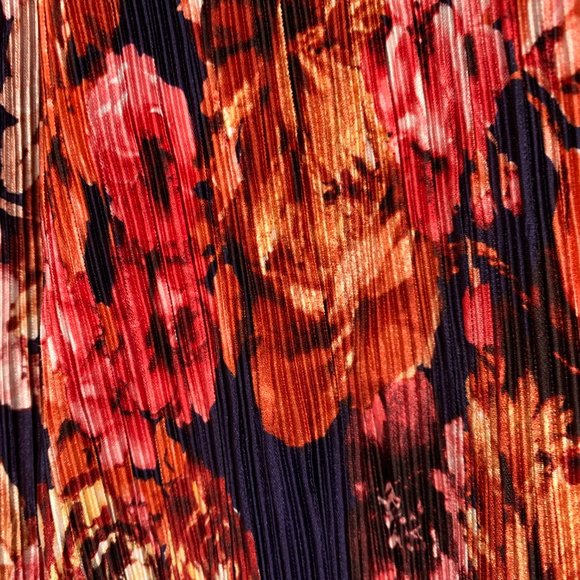 Front of Closet Open Front Top Accordion Pleated Raw Seams MultiColor Womens 1X - Picture 4 of 8